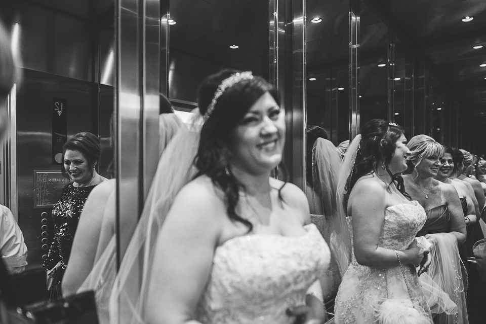 16 bride in the elevator