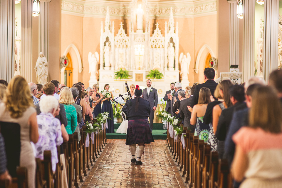 44 bag pipes at wedding