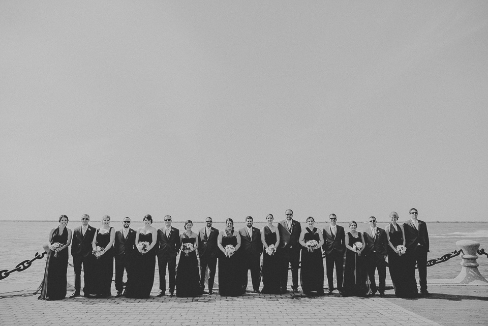 52 bridal party in black and white