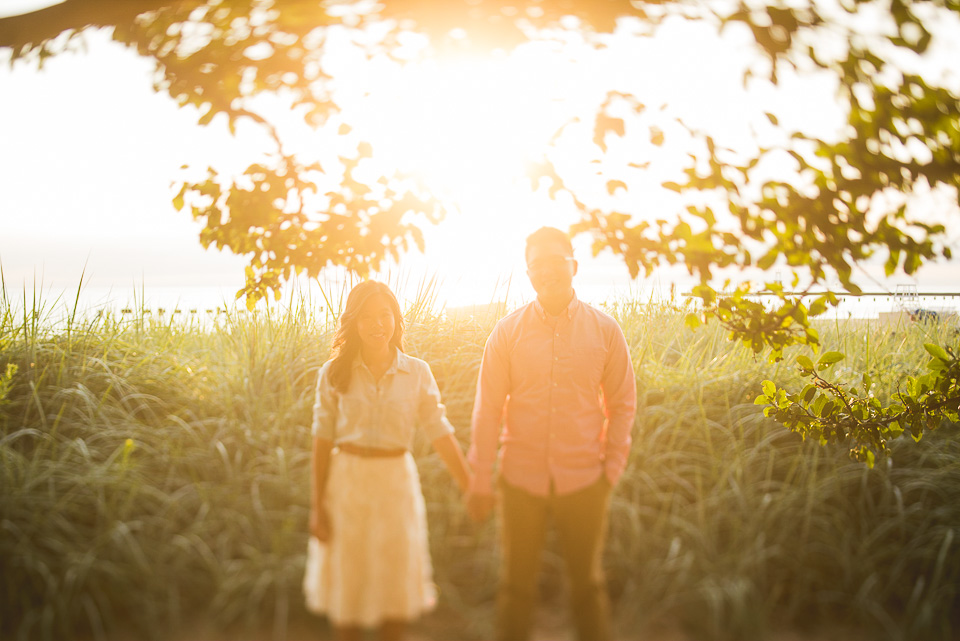 sunrise engagement session in chicago