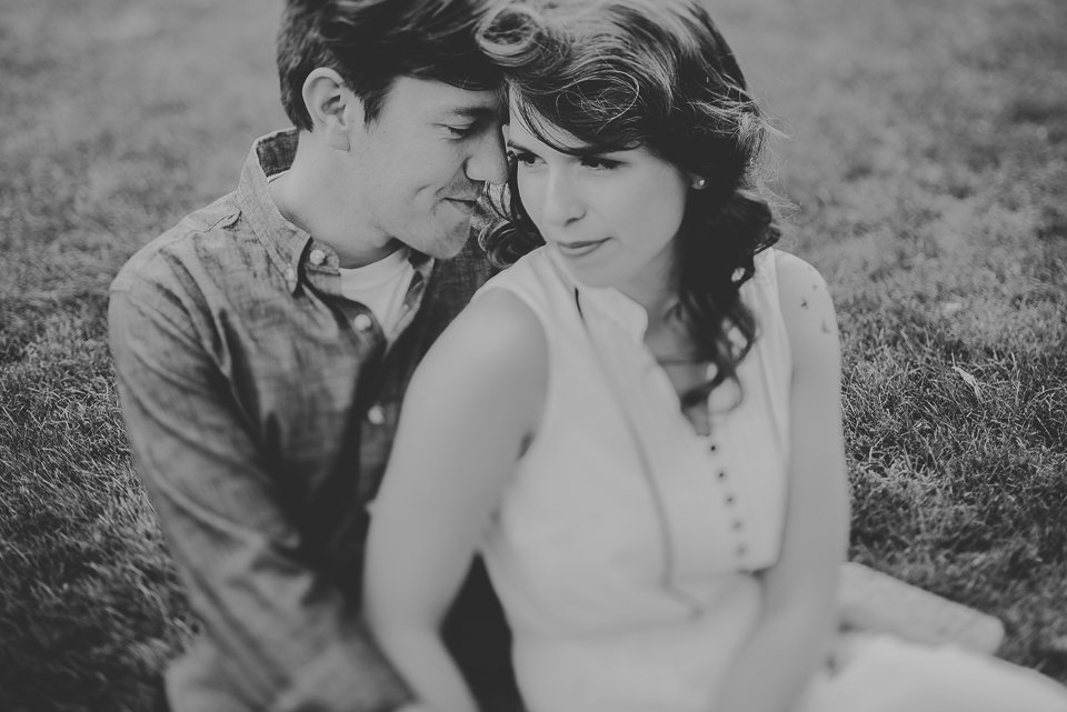 12 black and white engagement portraits