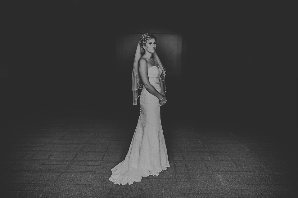 23 black and white bride portrait