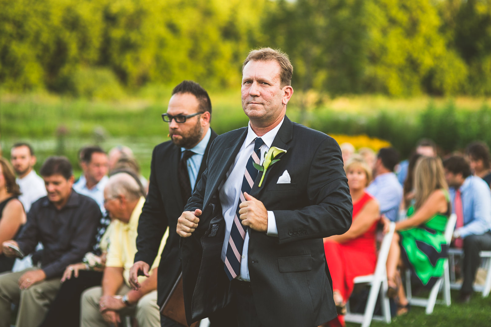 21 groom walking down isle