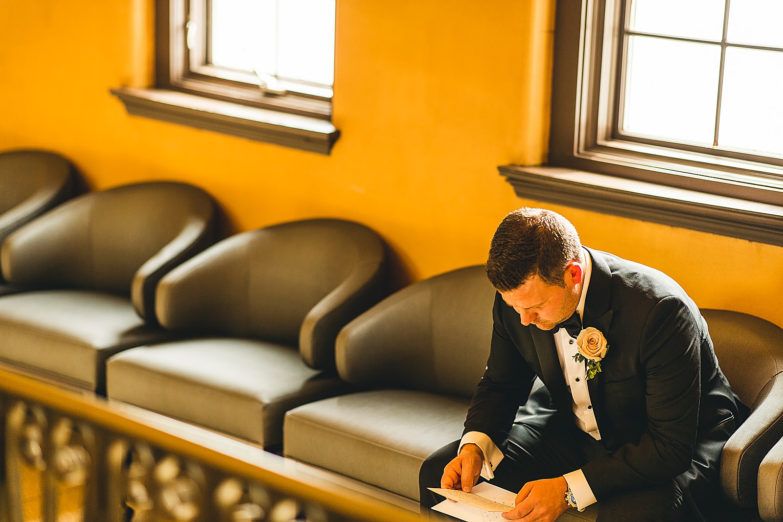 13 groom reading letter